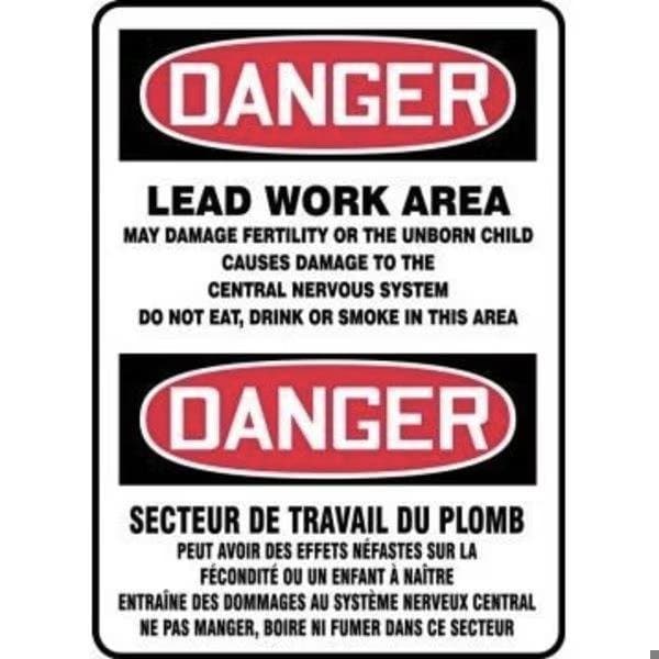 Accuform BILINGUAL OSHA DANGER SAFETY SIGN LEAD FBMCAW188XL - main